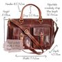 Brown Leather Tote Bag With Pockets, thumbnail 6 of 6