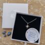 Handmade Sterling Silver North Star Birthstone Christmas Necklace: June Birthstone, thumbnail 1 of 12