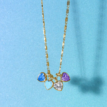 Dainty Heart Family Birthstones Necklace, 4 of 9