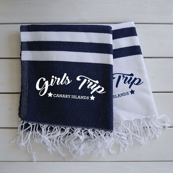 Personalised Towel And Carrier Strap, Sustainable Gift, 5 of 8