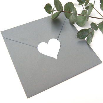Monogram Personalised Wooden Heart Wedding Card, 5 of 5