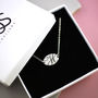 Oval Initial Necklace In Sterling Silver, thumbnail 3 of 6