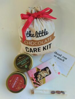 Draw String Bag With Chocolate And Tea Gift Set, 2 of 11