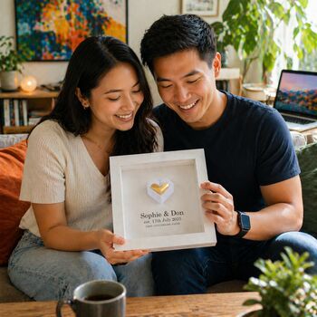 Personalised 1st Anniversary Gift Handmade Paper Heart, 2 of 11