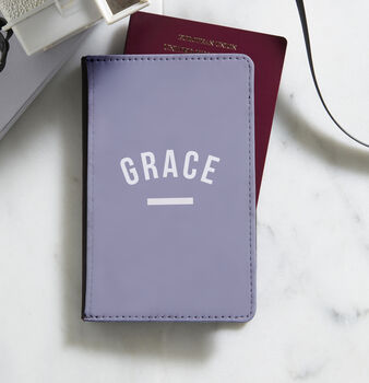 Lilac Personalised Passport Cover, 2 of 3
