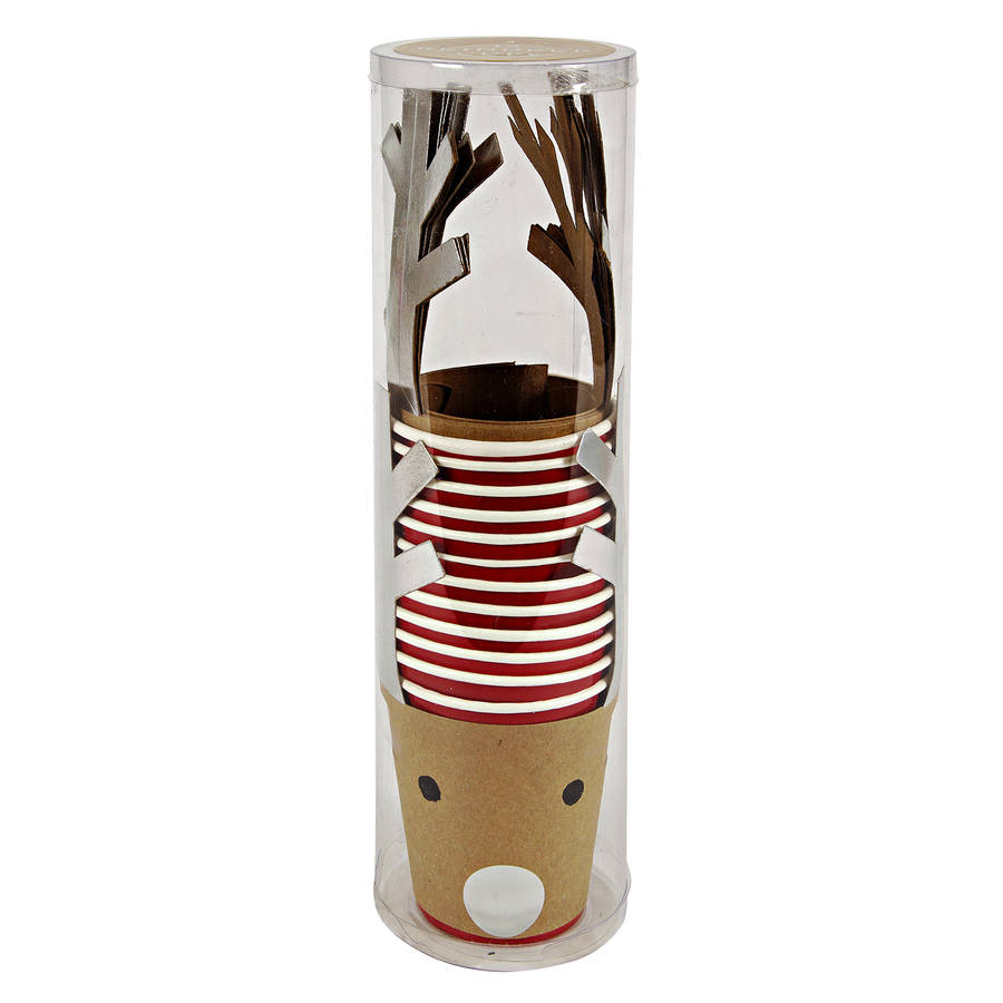 Christmas 'Be Jolly' Reindeer Cups By PopBox Party