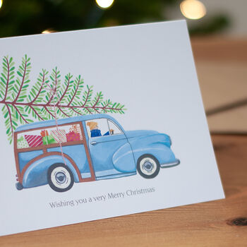 Personalised Classic Car Christmas Card, 2 of 4