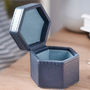 Hexagonal Leather Ring Box Two Colours, thumbnail 7 of 11