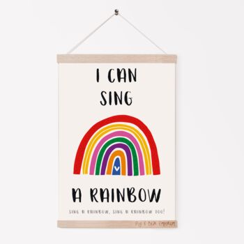 'I Can Sing A Rainbow' Nursery Rhyme Print, 2 of 5