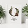 Personalised Woodland Baby Birth Print With Quote, thumbnail 6 of 6
