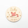Modern Maple Acrylic Pregnancy Announcement Stork Sign, thumbnail 2 of 12