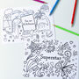 Colouring Postcard Pack Unicorns, Space And More, thumbnail 5 of 6