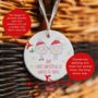 Our First Christmas As Auntie And Uncle Ceramic Tree Decoration C, thumbnail 3 of 4