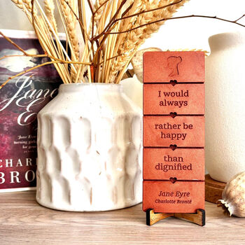 Jane Eyre Quote I Would Always Rather Be Happy Wax Melt Bar, 3 of 4