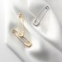 Sterling Silver Safety Pin Earrings, thumbnail 1 of 5