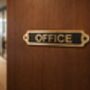 Custom Solid Brass Office Plaque With Black Finish, thumbnail 3 of 7