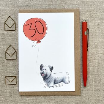 Personalised Skye Terrier Birthday Card, 2 of 4