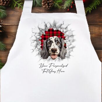 Personalised Christmas English Setter Break Through, 4 of 10