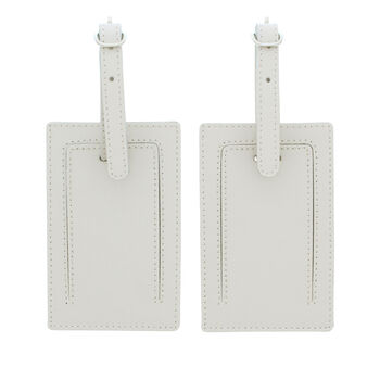 Personalised Leather Couples Classic Cream Luggage, 5 of 7