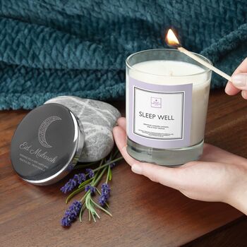 Personalised 'Eid Mubarak' Sleep Well Scented Candle, 2 of 6