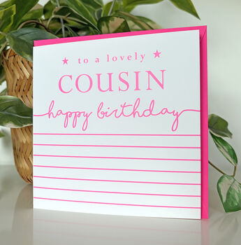 Simply Stripey Cousin Birthday Card, 2 of 3