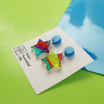 Bright Printed Acrylic Mismatch Earrings, 6 of 12