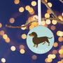 Dachshund Personalised Dog Christmas Tree Decoration, thumbnail 2 of 6