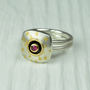 Silver, Finegold And 18ct Ruby Ring, thumbnail 3 of 5