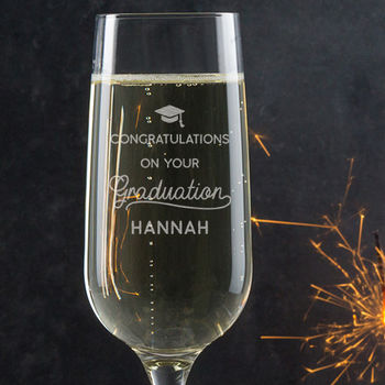 Personalised Graduation Champagne Flute, 4 of 5