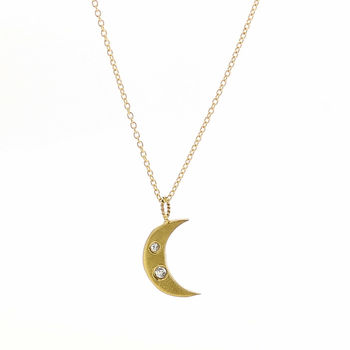 Moon Necklace Set With White Sapphires, 4 of 4