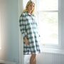 Women's 'Burnet Rose' Tartan Brushed Cotton Nightshirt, thumbnail 1 of 4