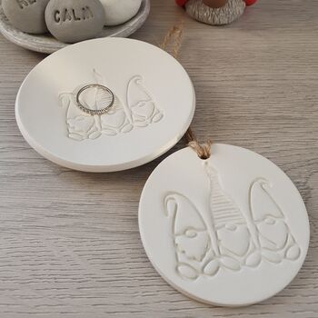 Gnome Design Trinket Dish And Clay Tag Gift Set, 2 of 5