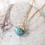 The Orb Turquoise December Birthstone Necklace, Gold, thumbnail 1 of 8