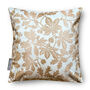 Luxury Velvet Cushion Autumn Cream And Gold With Optional Piping, thumbnail 5 of 6