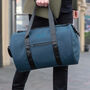 Personalised Barrel Weekend Holdall With Shoulder Strap, thumbnail 5 of 12