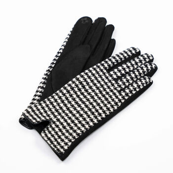 Elegant Houndstooth Gloves, 2 of 5