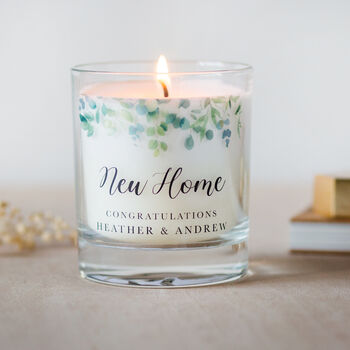 Eucalyptus Themed Personalised New Home Candle, 4 of 4
