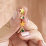 Gold Plated Star Birthstone Earrings, thumbnail 5 of 12