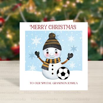 Football Christmas Card Team Colours, 2 of 4