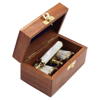Brass Opera Glasses With Mother Of Pearl, 2 of 7
