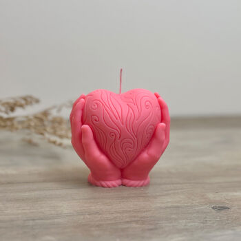 Pink Heart Shape Valentine's Scented Candle Gift, 5 of 9