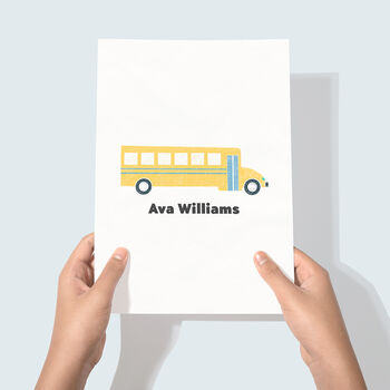 Personalised School Bus Print, 8 of 11