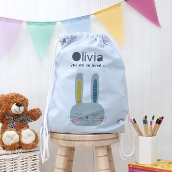 Personalised Kid's Rabbit Pe Kit Bag, 4 of 12