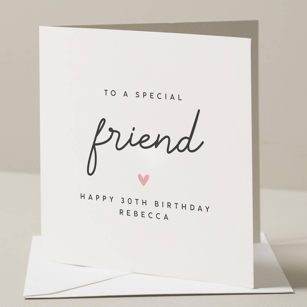 Personalised Friend 30th Card By Twist Stationery