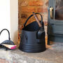 Vintage Black Coal Bucket With Shovel, thumbnail 1 of 5