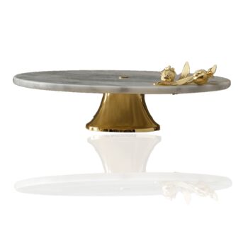 Round White Marble Serving Stand, 2 of 2