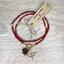 Red And Gold Clasp Charm Necklace, thumbnail 4 of 7