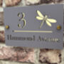 Personalised Dragonfly Design House Acrylic Number Sign, thumbnail 3 of 4
