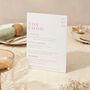 Wedding Menu Sign A5 Wedding Sign Minimal Capitalised, thumbnail 1 of 5