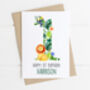 Personalised Children's Birthday Card Jungle Lion, thumbnail 3 of 7